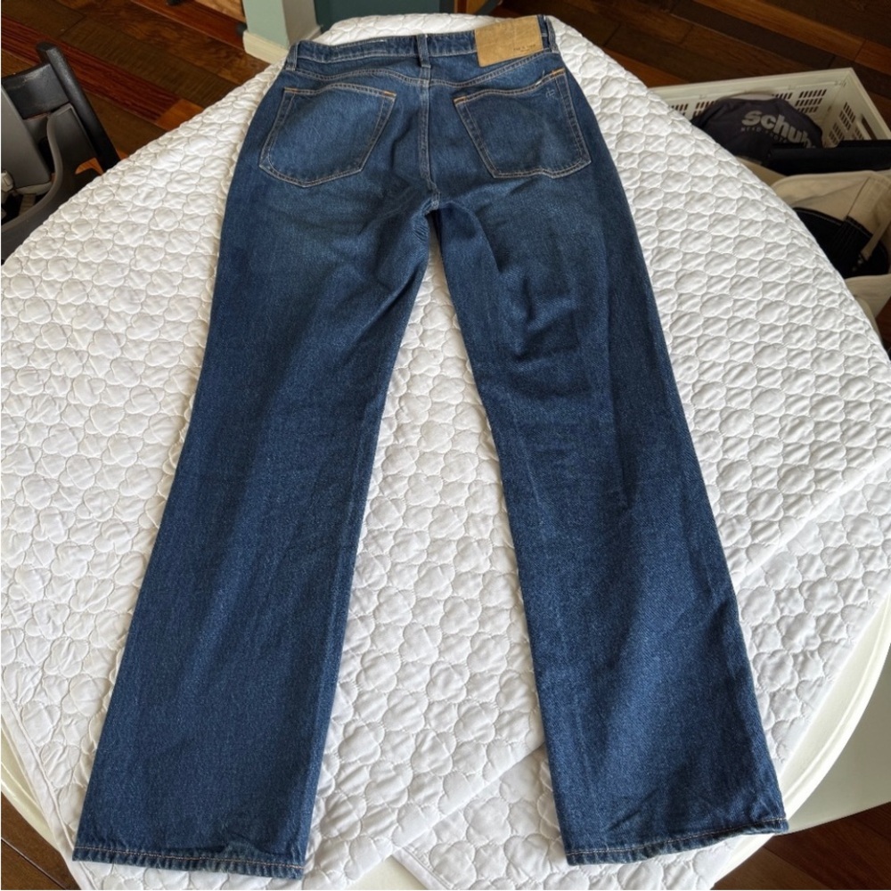 rag & bone Women's Straight Leg Jeans - Dark Blue - Picture 5 of 9